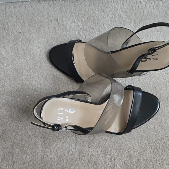 Mix No.6 Bryden black wedge sandals - Picture 3 of 7
